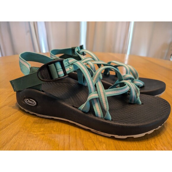 Chaco ZX/2 Cloud Dual Adjustable Straps Cushioned Sandal Women Size 7 Mint Green - Picture 1 of 6